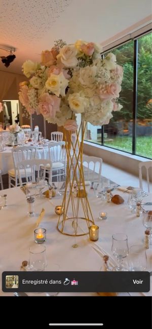 cout bouquet fleurs centre table - 1