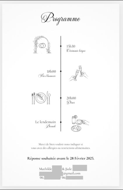 Faire-part finalisés 2