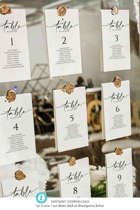 Idée de plan table - 2