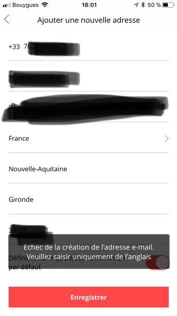  Ali express problème adresse livraison - 1