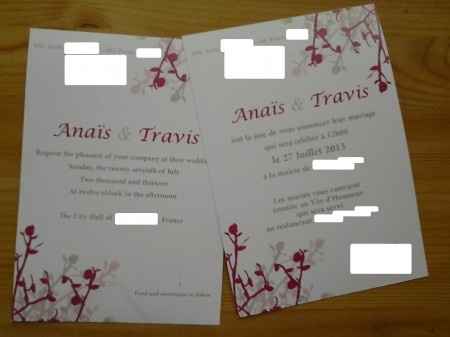 Nos premiers faire-part
