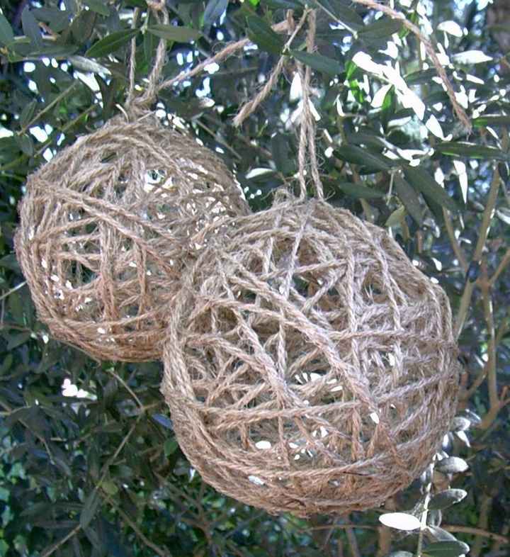 boule ficelle à personnaliser avec des fleurs