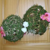 boule de ficelle fleurie