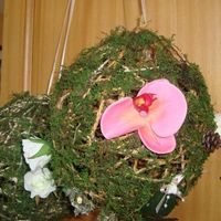 boule de ficelle fleurie