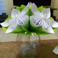 Déco de table (à compléter avec un ruban de dentelle autour du pot)