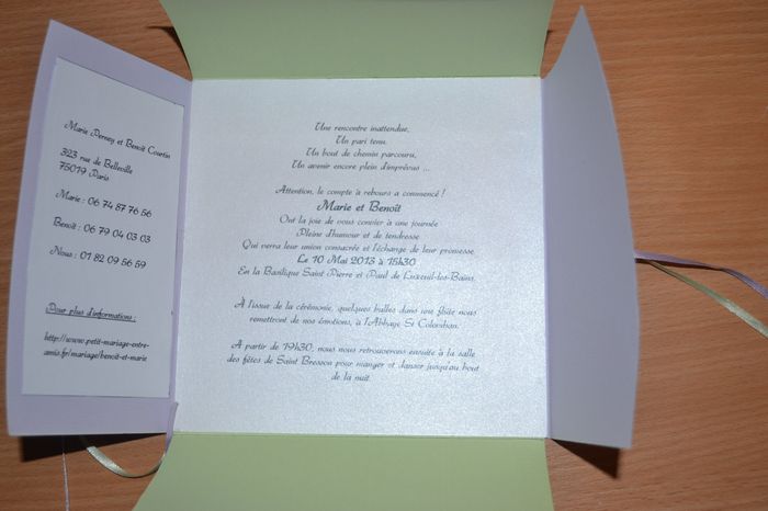 Faire-part ouvert