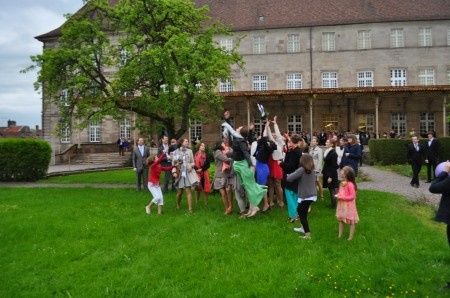 La bagarre pour le bouquet