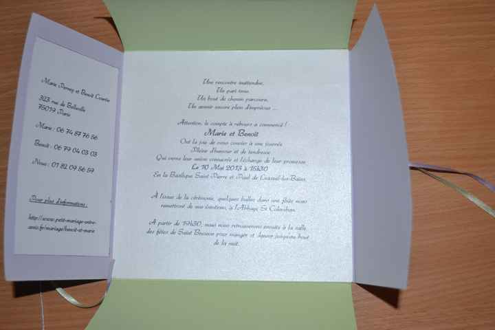 Faire-part ouvert