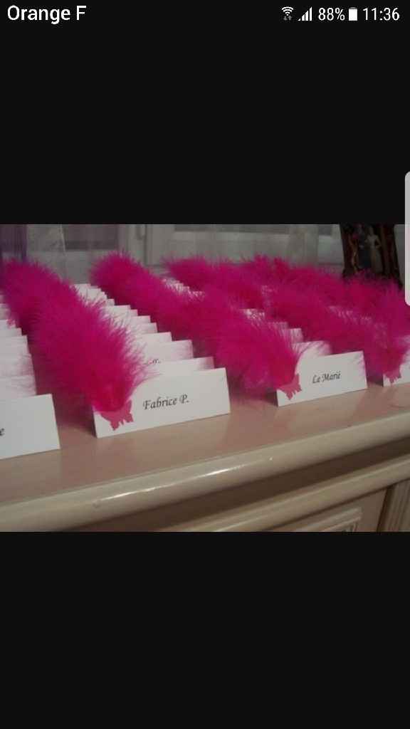 Recherche petites plumes fuschia - 1