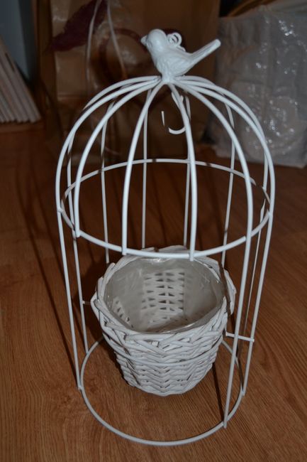 centre de table cage à oiseaux