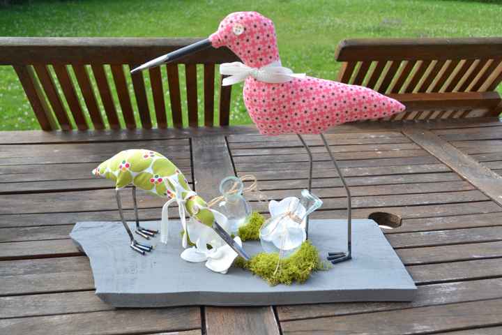 centre de table oiseaux