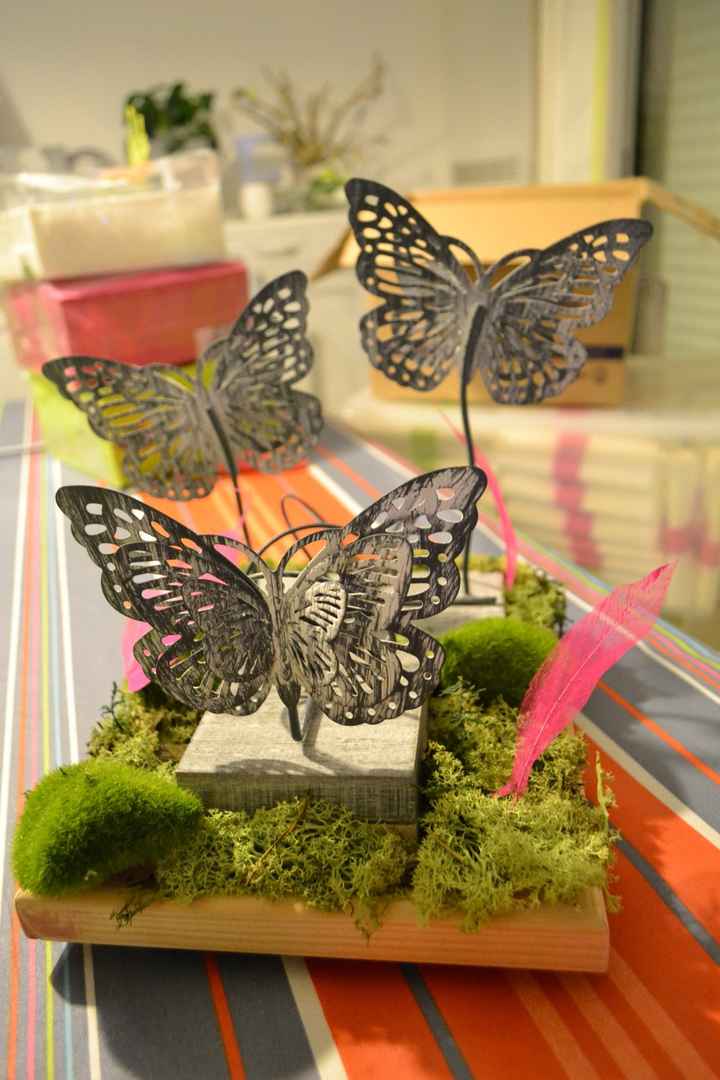 centre de table papillons