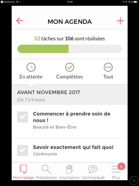  Nombre tâches rétro-planning mariage.net - 1