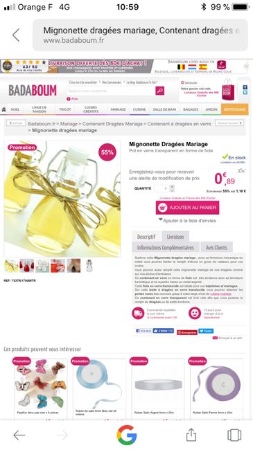  Cadeau de table invités - 1
