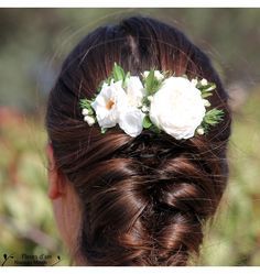 Peigne à cheveux avec fleurs naturels 7