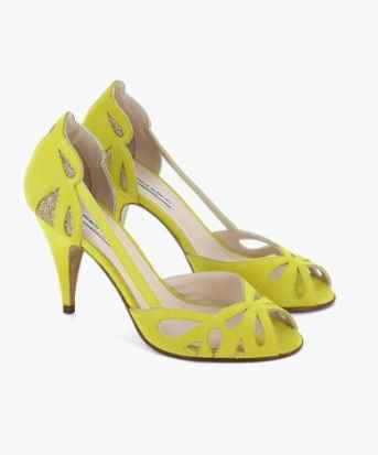 Chaussures talons hauts jaune- Patricia Blanchet 