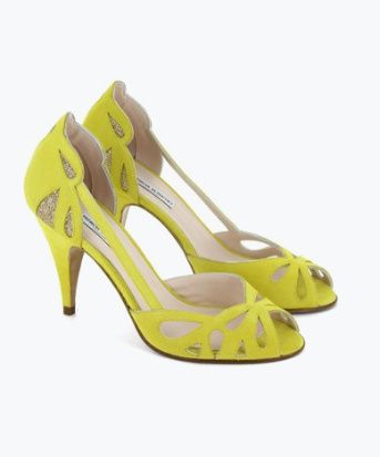 Chaussures talons hauts jaune- Patricia Blanchet 