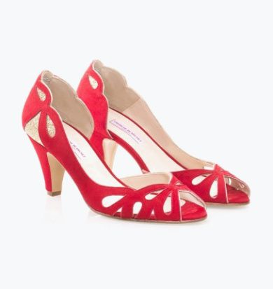 Chaussures talons moyens rouges- Patricia Blanchet 