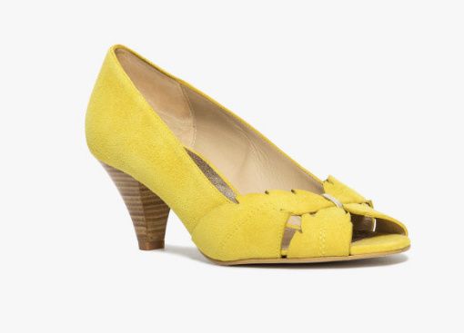 Chaussures talons petit jaunes- Bocage