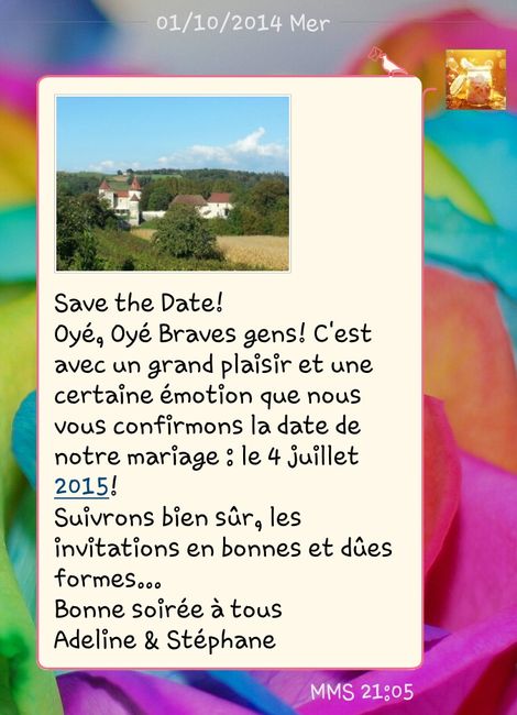 Vos save the date ? - 1
