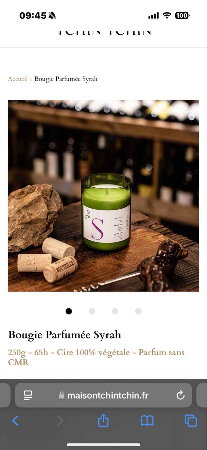 Bougie bouteille de vin - 1