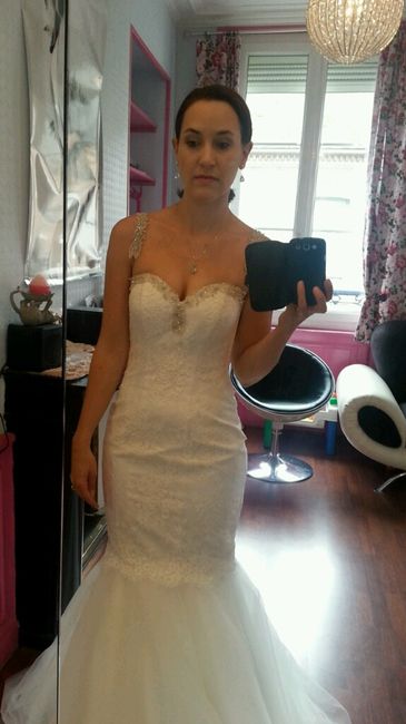 Nouvel essayage de ma robe après retouche et avec voile: les larmes sont montées :) - 2