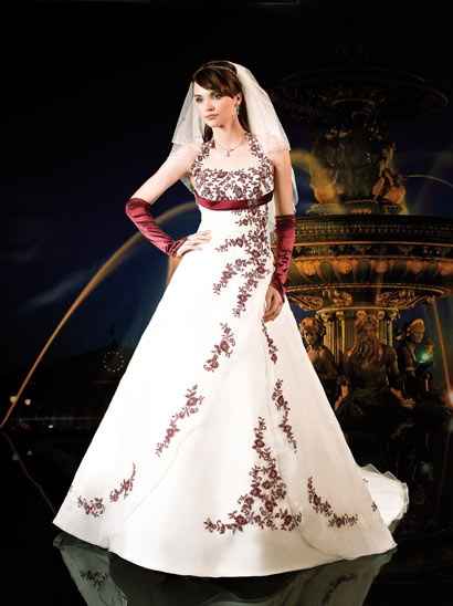 robe blanche et rouge 