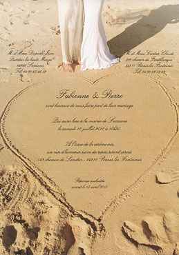 faire part sur la plage 