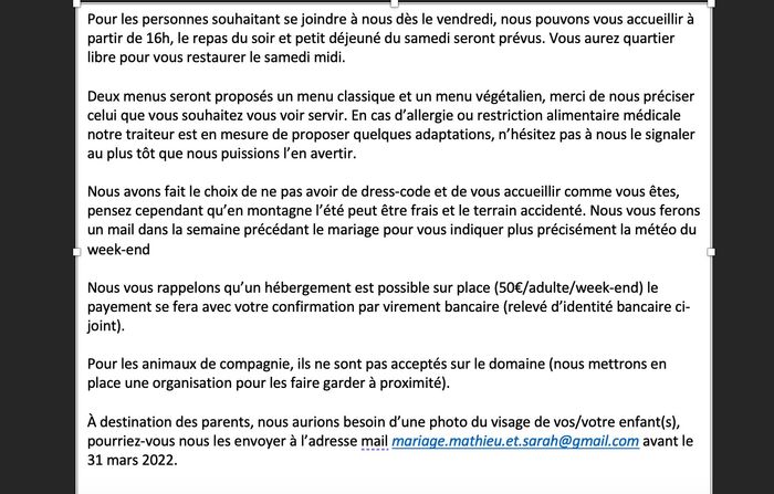 Texte faire-part - 2