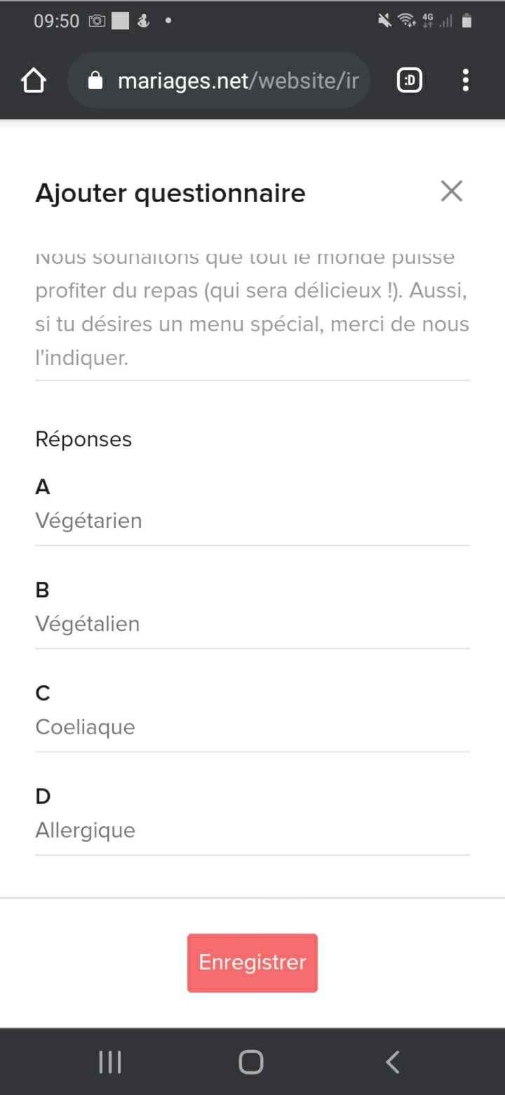 Questionnaire + réponse - 1