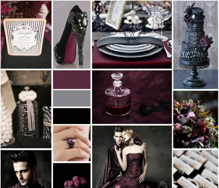 Inspiration mariage baroque gothique chic - 13