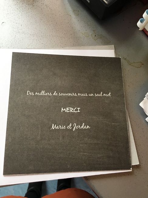 Je n'ai toujours pas envoyé mes cartes de remerciements .. - 2