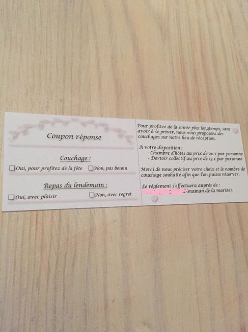 coupon réponse repas