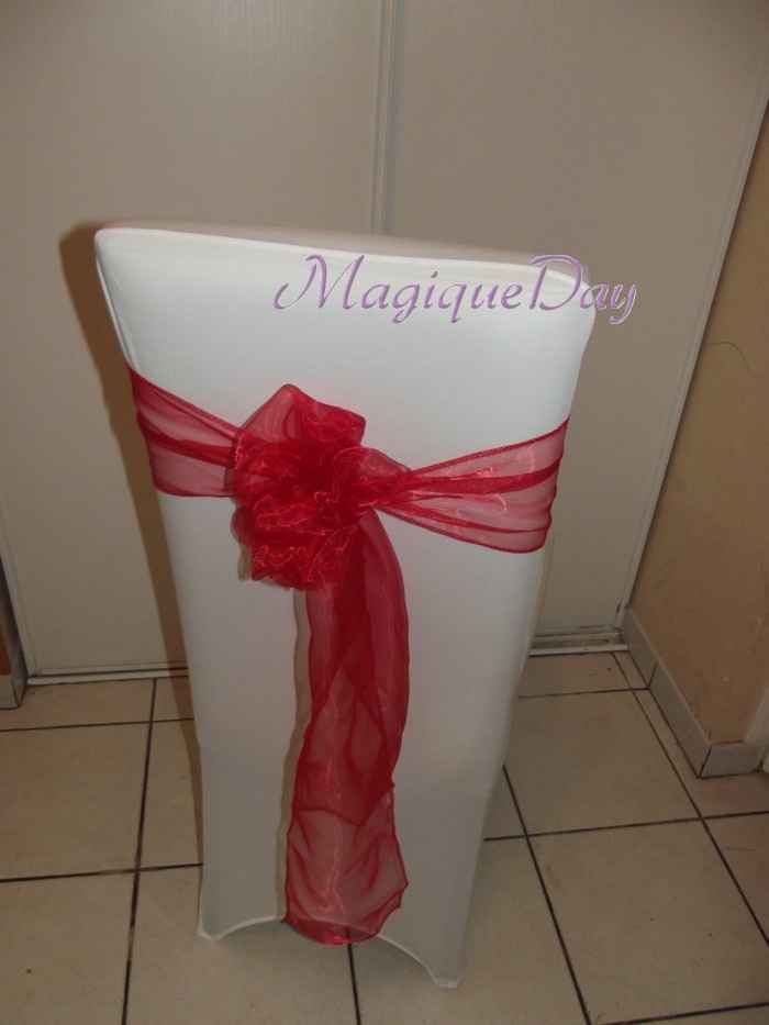 noeuds organza rouge