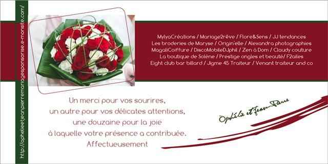 Carte de remerciements