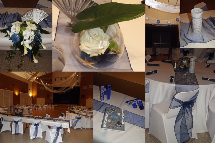 DÃ©co bleu marine argent et blanc