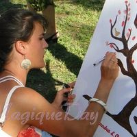 Arbre à empreintes coeur avec couple