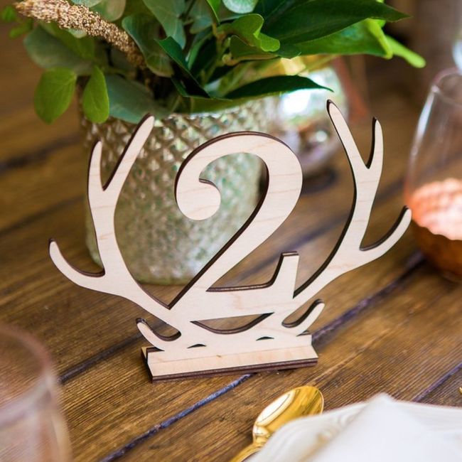 Numéro/Nom de table mariage 12