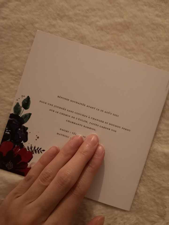 Questions invitations - 1