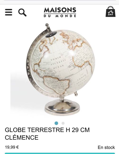 Urne globe terrestre - 1er achat - 1