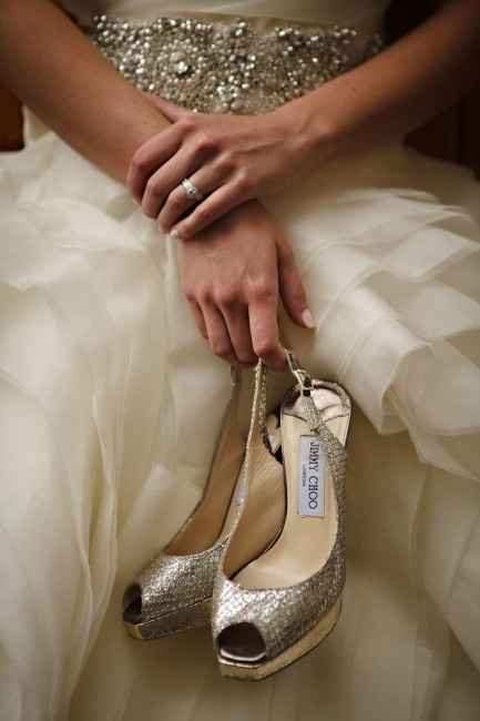 Chaussures/or/transparence