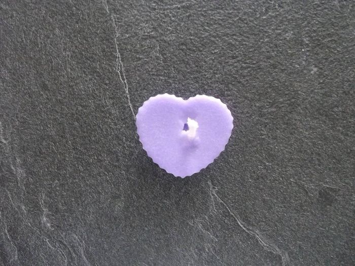bougie parme coeur