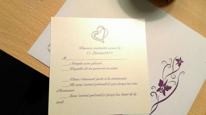 Faire part et coupon réponse prêt enveloppe aussi reste juste à les envoyé - 2