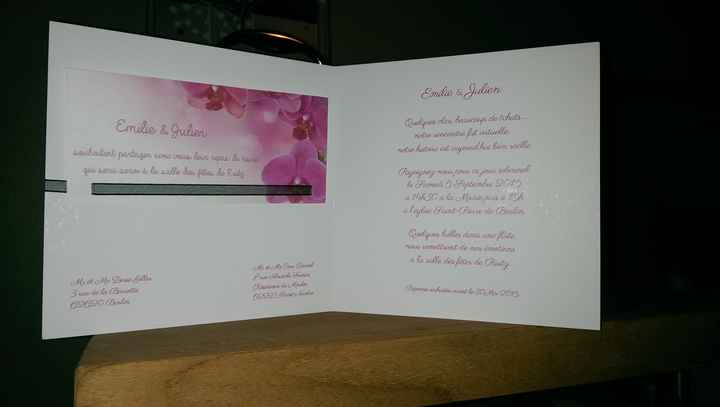 mes faire parts theme orchidee