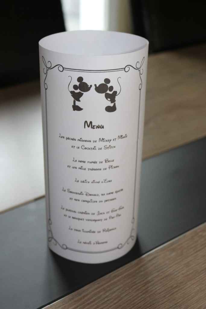 Notre prototype de menu photophore