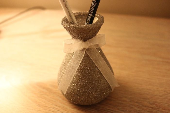 Notre pot à crayons pour livre d'or DIY