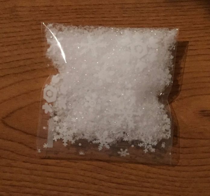 sachet de neige à lancer