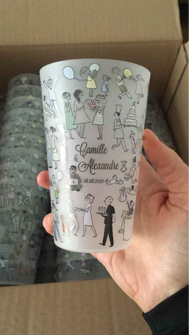 Gobelets personnalisés reçus - 2