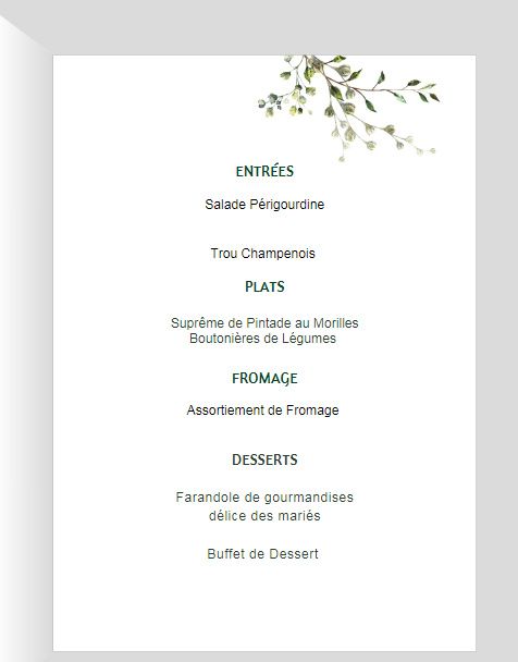 2 -ème Essais Menu 3