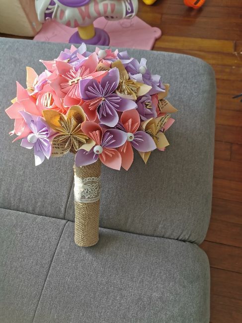 Bouquet origami / pluie 5